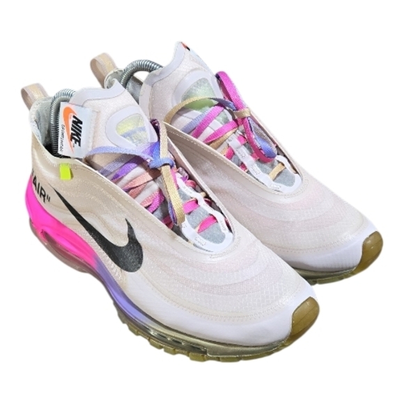 NIKE OFF-WHITE AIR MAX 97 ELEMENTAL ROSE SERENA QUEEN AJ4585 600 MEN'S 7.5 WM 9